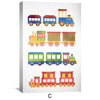 Blocks Bears and Tracks Canvas Art C / 12 x 18in / Canvas Clock Canvas