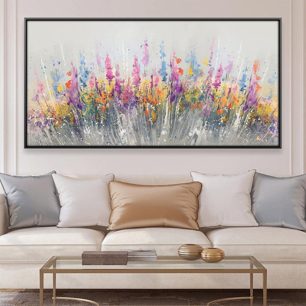 Bloom Burst Canvas Art 20 x 10in / Canvas Clock Canvas