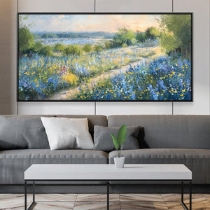 Blooming Vale Canvas Art 20 x 10in / Canvas Clock Canvas