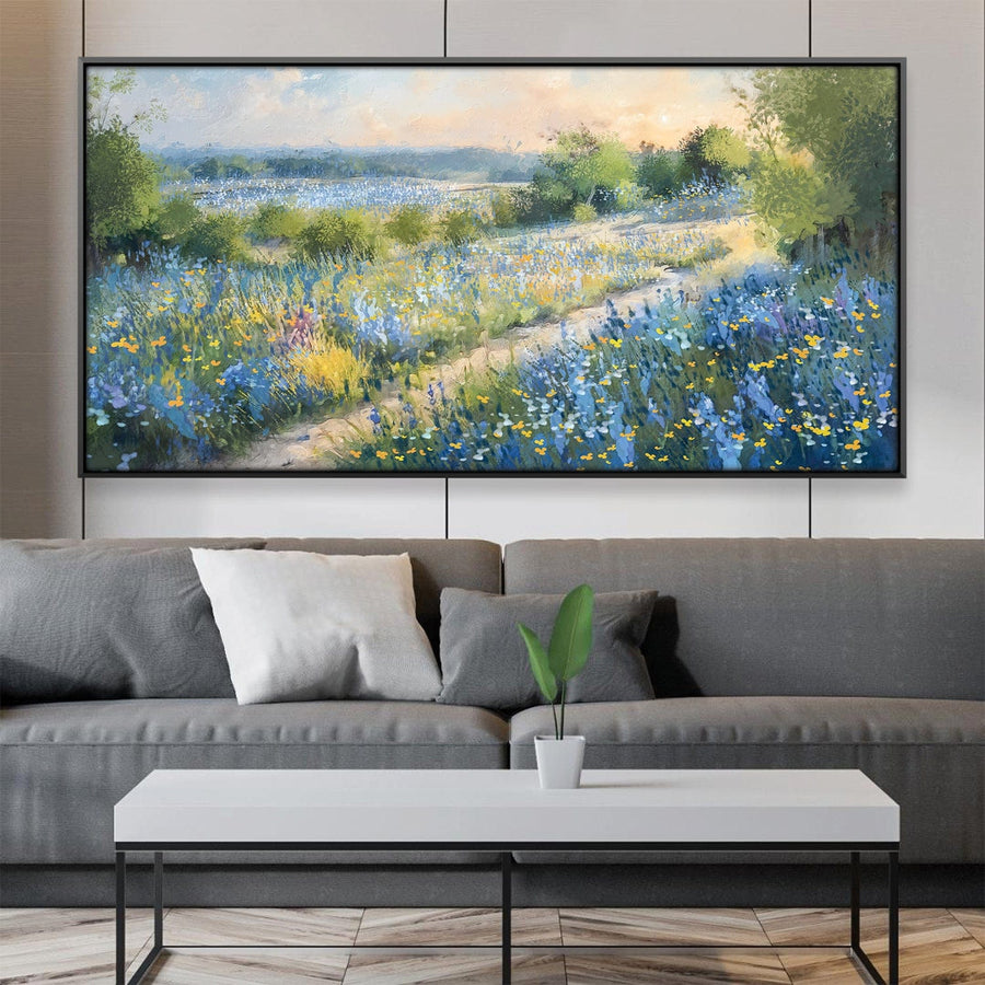 Blooming Vale Canvas Art 20 x 10in / Canvas Clock Canvas