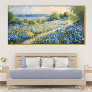 Blooming Vale Canvas Art Clock Canvas