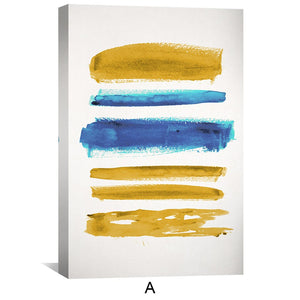 Blue and Yellow Symphony Canvas Art A / 30 x 45cm / Unframed Canvas Print Clock Canvas
