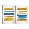 Blue and Yellow Symphony Canvas Art Set of 2 / 30 x 45cm / Unframed Canvas Print Clock Canvas