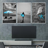 Blue Beaches Canvas Art Clock Canvas