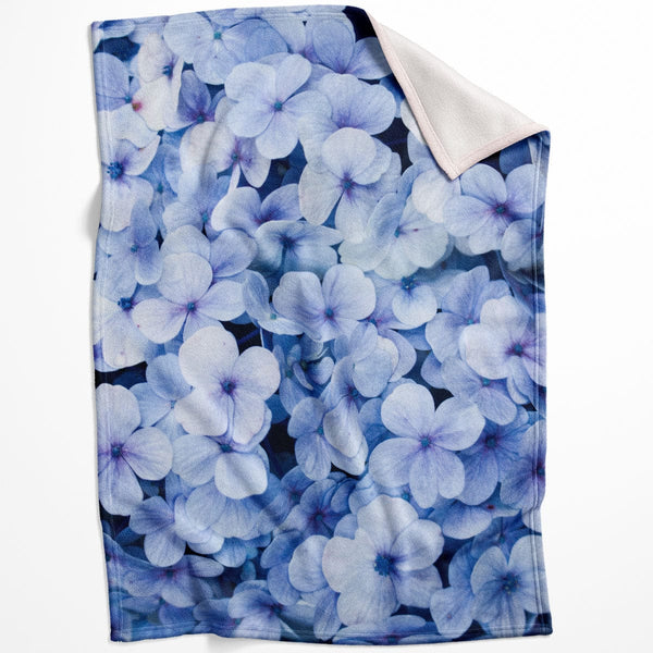 Blue Flowers Blanket Blanket 75 x 100cm Clock Canvas