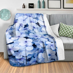 Blue Flowers Blanket Blanket Clock Canvas