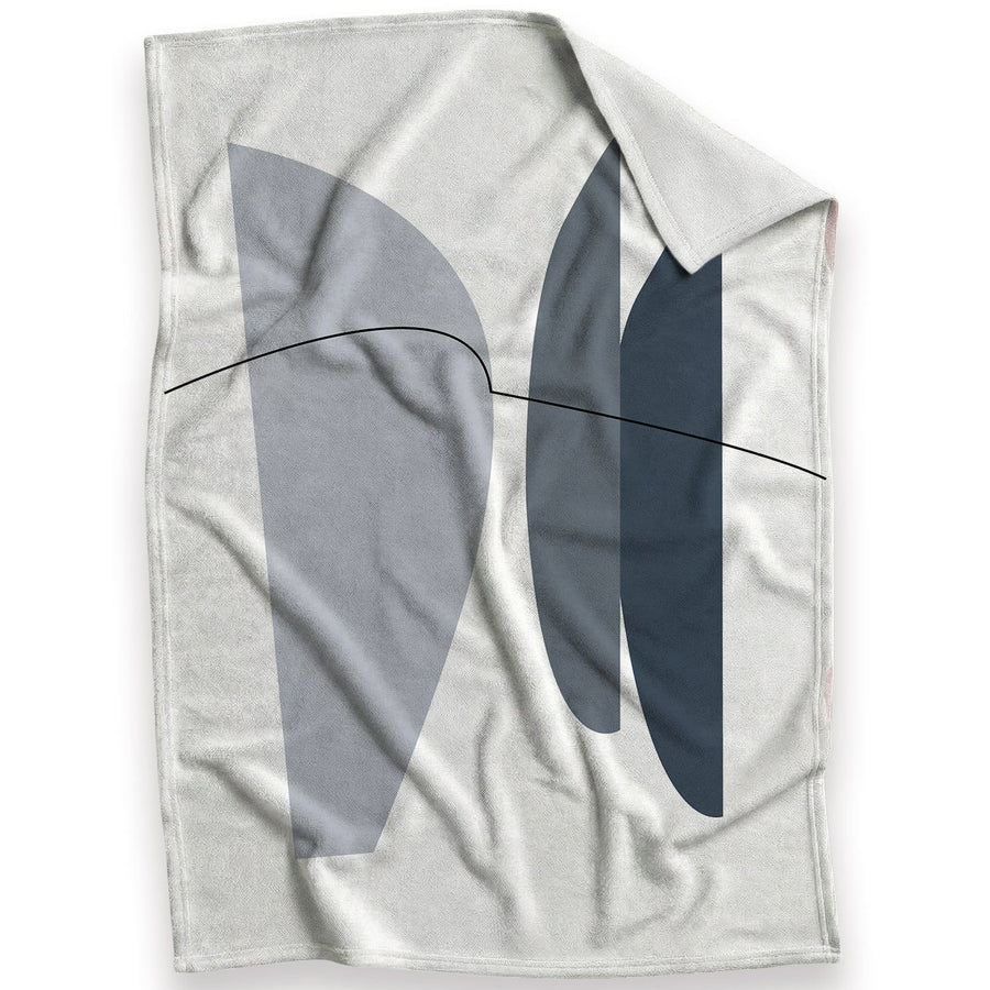 Blue Gray Abstract A Blanket Blanket 30 x 40in Clock Canvas