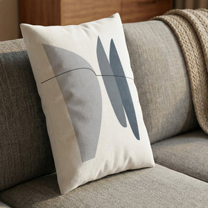 Blue Gray Abstract A Cushion Cushion 13 x 19in Clock Canvas