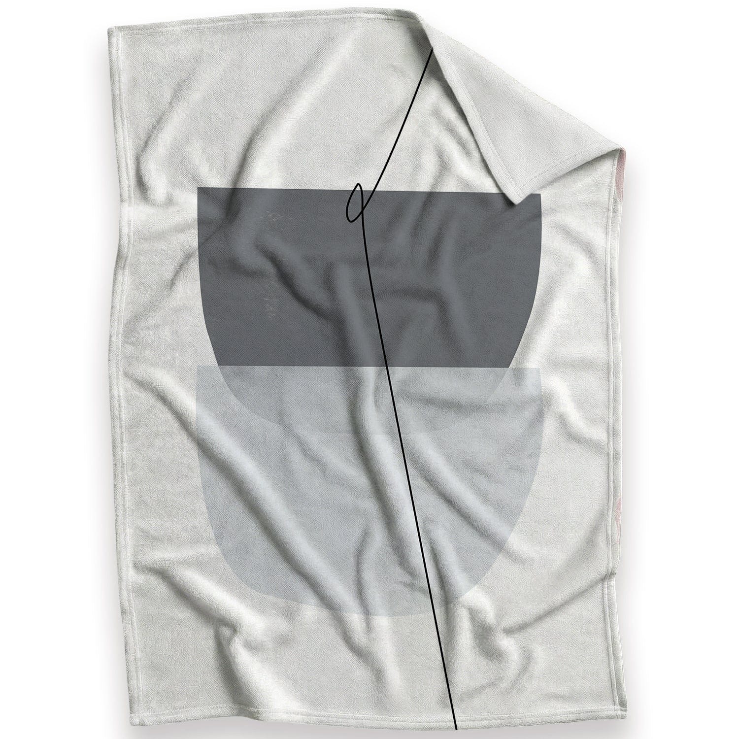 Blue Gray Abstract B Blanket Blanket 30 x 40in Clock Canvas