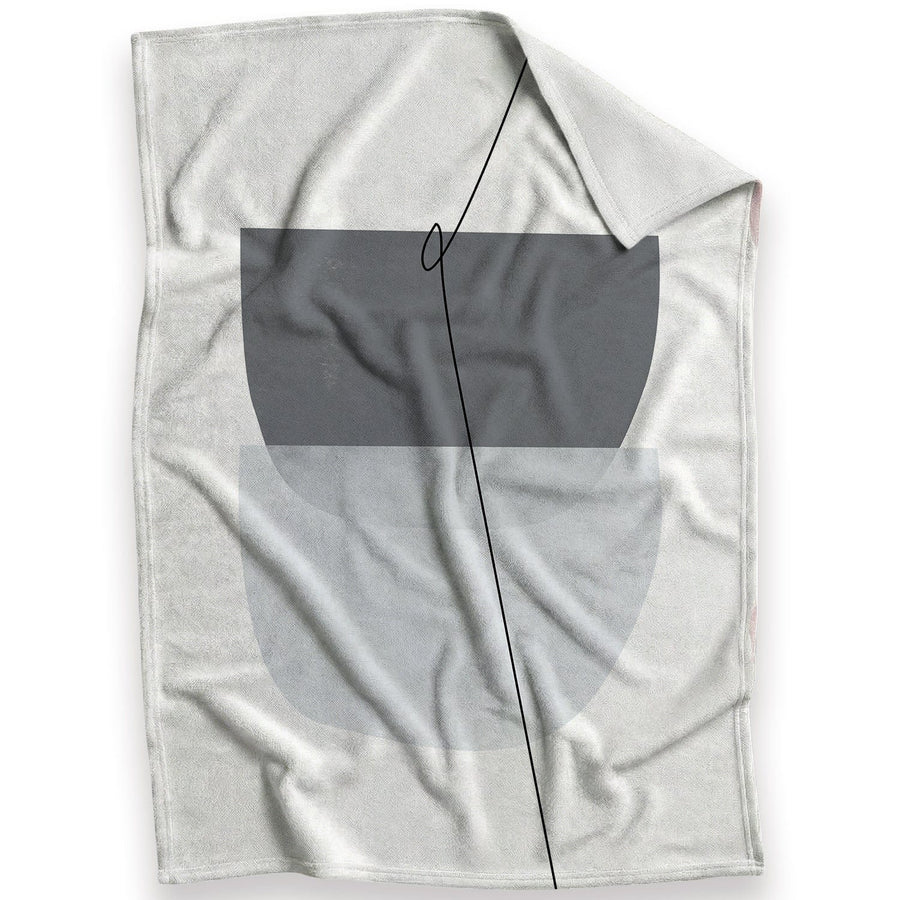 Blue Gray Abstract B Blanket Blanket 30 x 40in Clock Canvas
