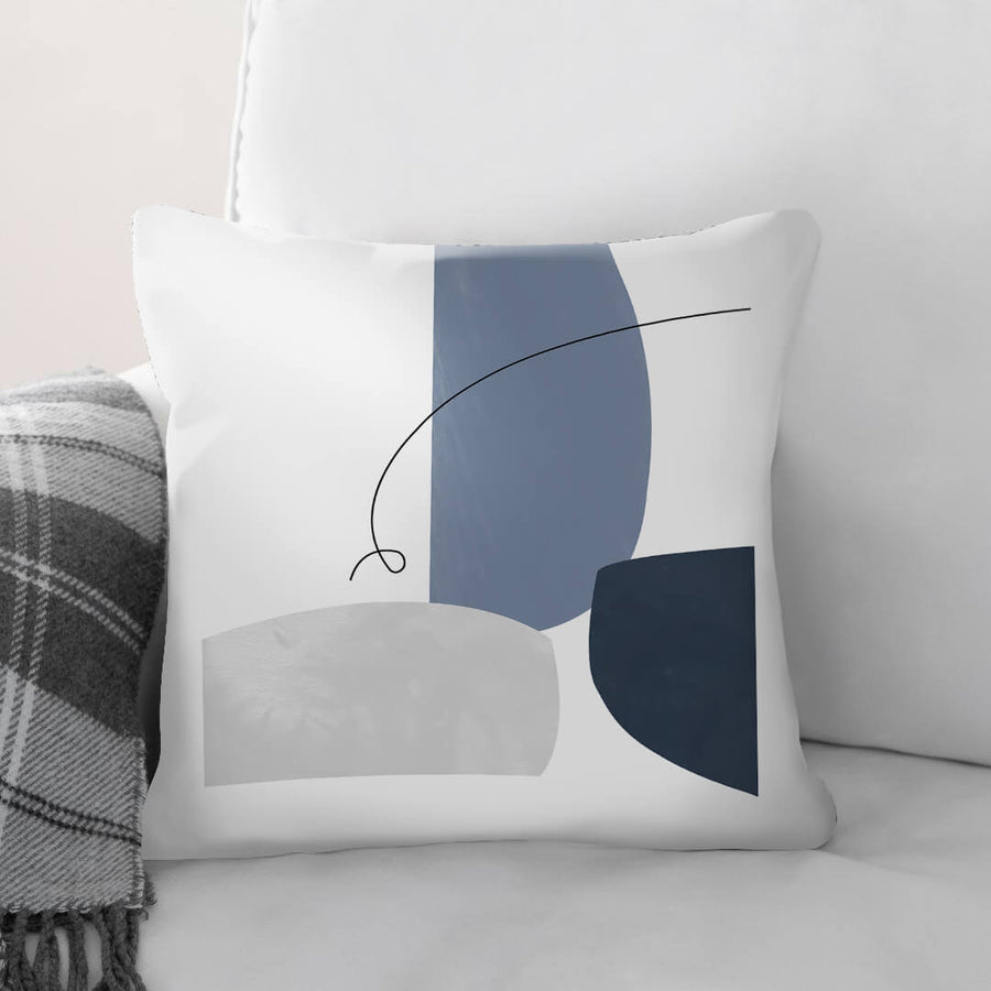 Blue Gray Abstract Dream Home Bundle Bundle 2 Cushions & 1 Blanket Clock Canvas