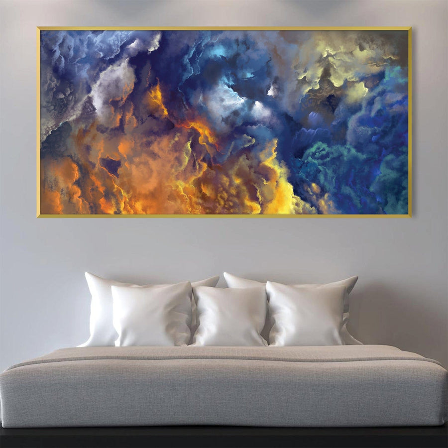 Blue Heaven Canvas Art Clock Canvas