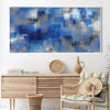 Blue Layers Canvas Art Clock Canvas