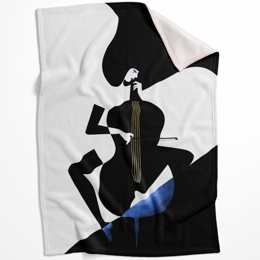 Blue Musician Blanket Blanket 75 x 100cm Clock Canvas
