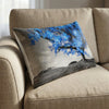 Blue Tree in the Grey Landscape Cushion Cushion 13 x 19in Clock Canvas