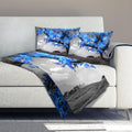 Blue Tree in the Grey Landscape Dream Home Bundle Bundle 2 Cushions & 1 Blanket Clock Canvas