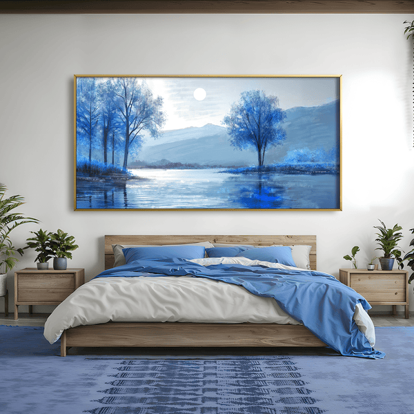 Blue Twilight Canvas Art Clock Canvas