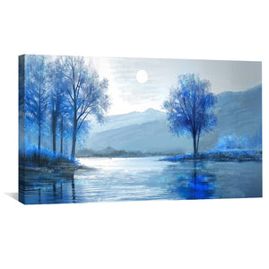 Blue Twilight Canvas Art Clock Canvas