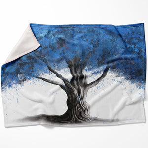 Blue Willow Blanket Blanket 75 x 100cm Clock Canvas