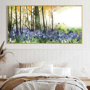 Bluebloom Forest Canvas Art Clock Canvas