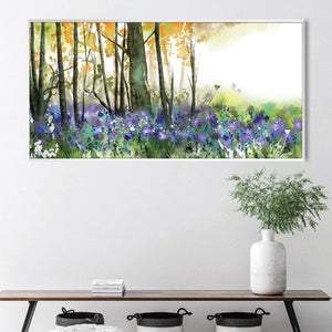 Bluebloom Forest Canvas Art Clock Canvas