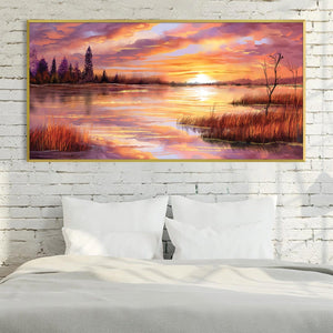 Blush of Twilight Canvas Art Clock Canvas