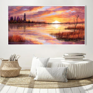 Blush of Twilight Canvas Art Clock Canvas