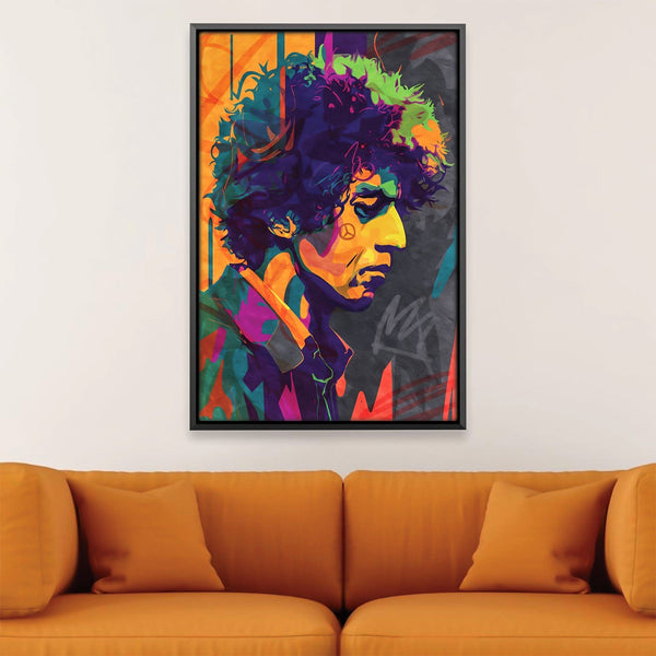 Bob Dylan Abstract Canvas Art Clock Canvas