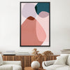 Boho Abstract Canvas Art Clock Canvas