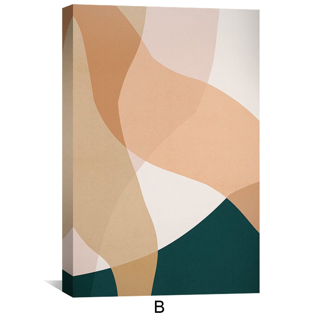 Boho Abstrato Canvas Art Clock Canvas