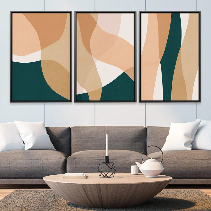 Boho Abstrato Canvas Art Clock Canvas