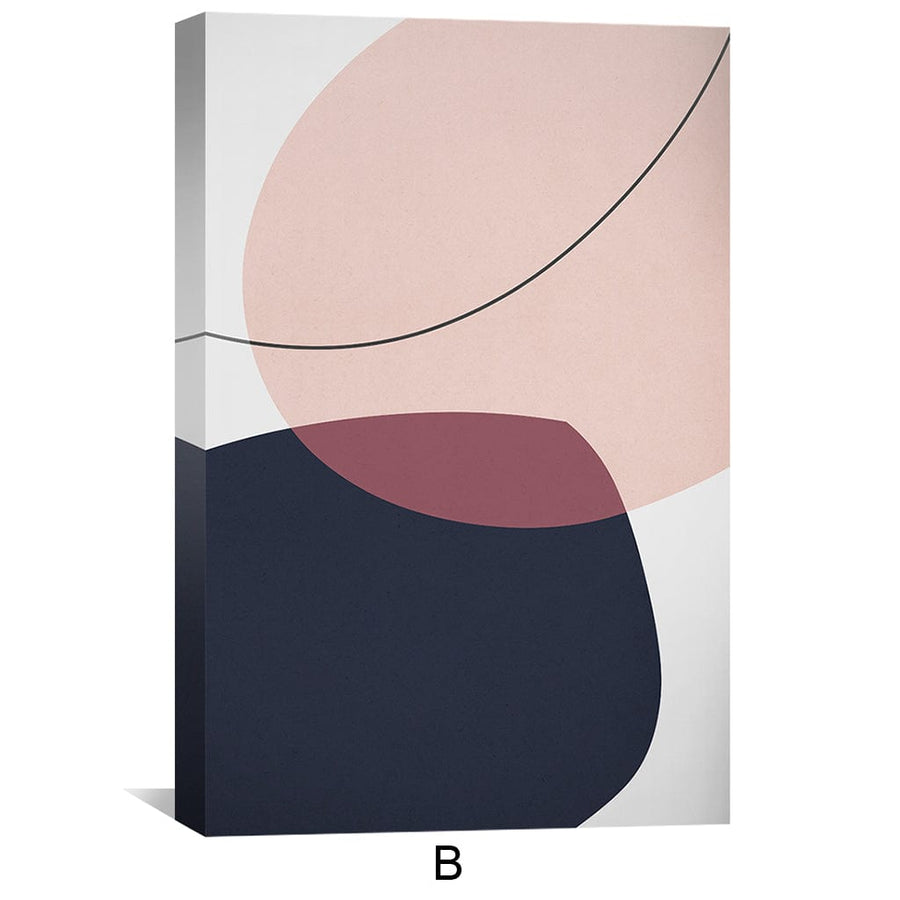 Boho Abstrato Shades Canvas Art Clock Canvas