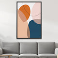 Boho Abstrato Stones II Canvas Art Clock Canvas