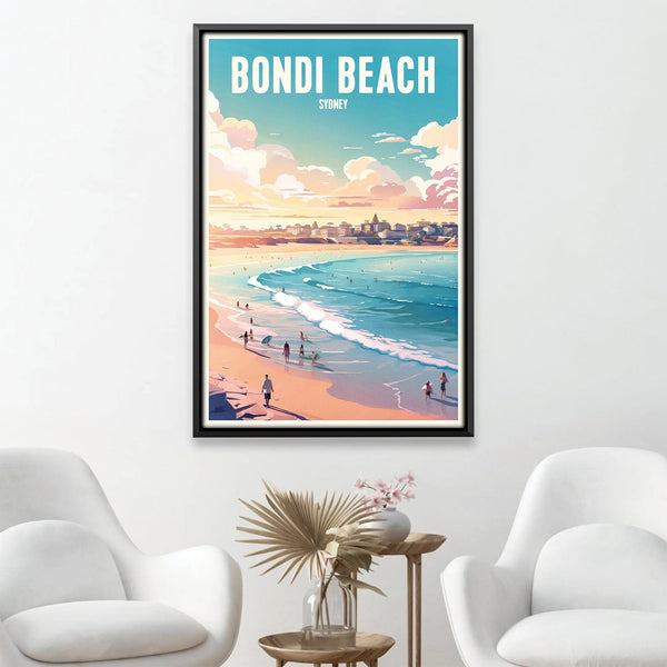 Bondi Beach Canvas Art Clock Canvas