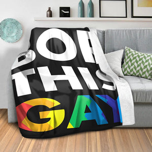 Born this Gay Blanket Blanket Clock Canvas