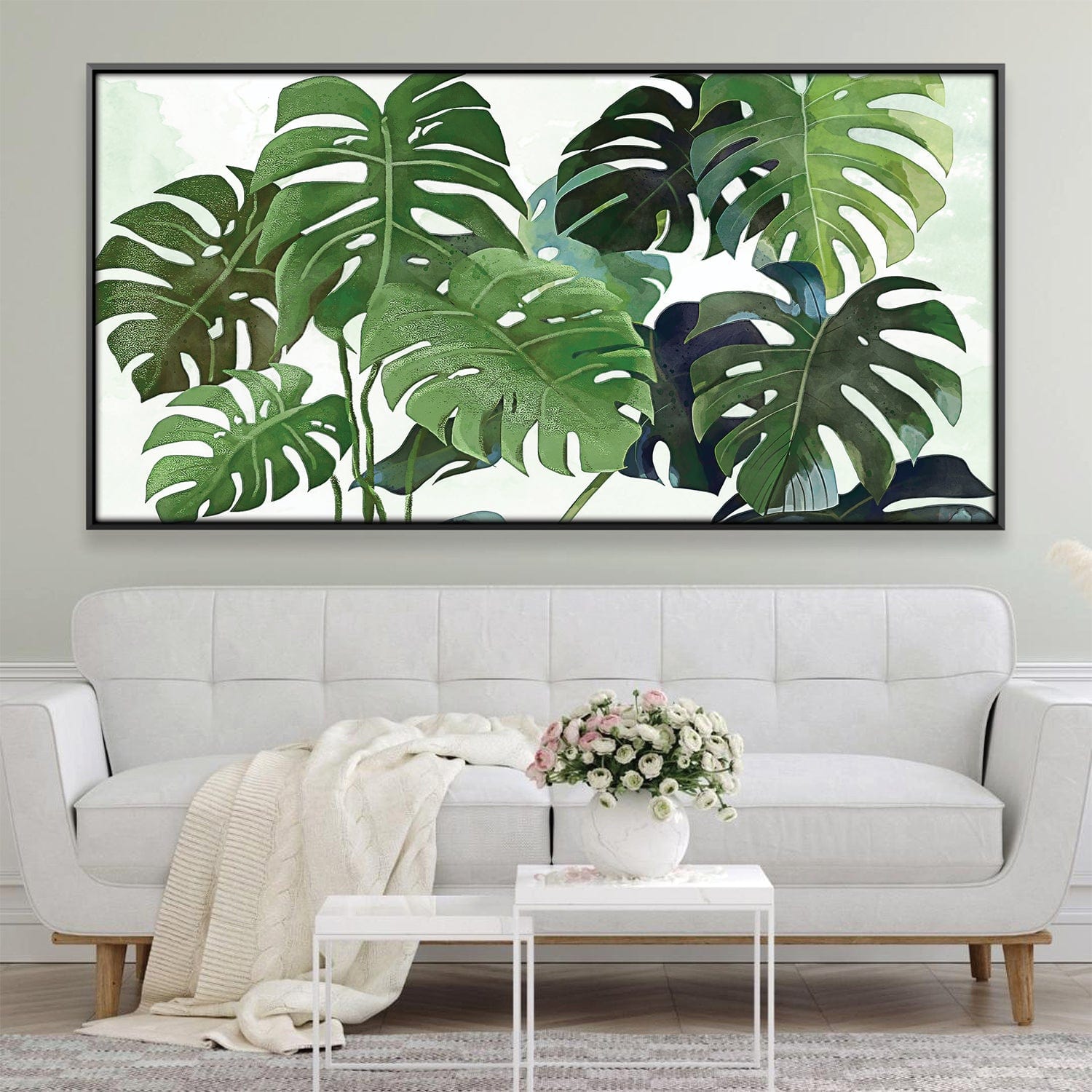 Botanical Abode Canvas Art Clock Canvas