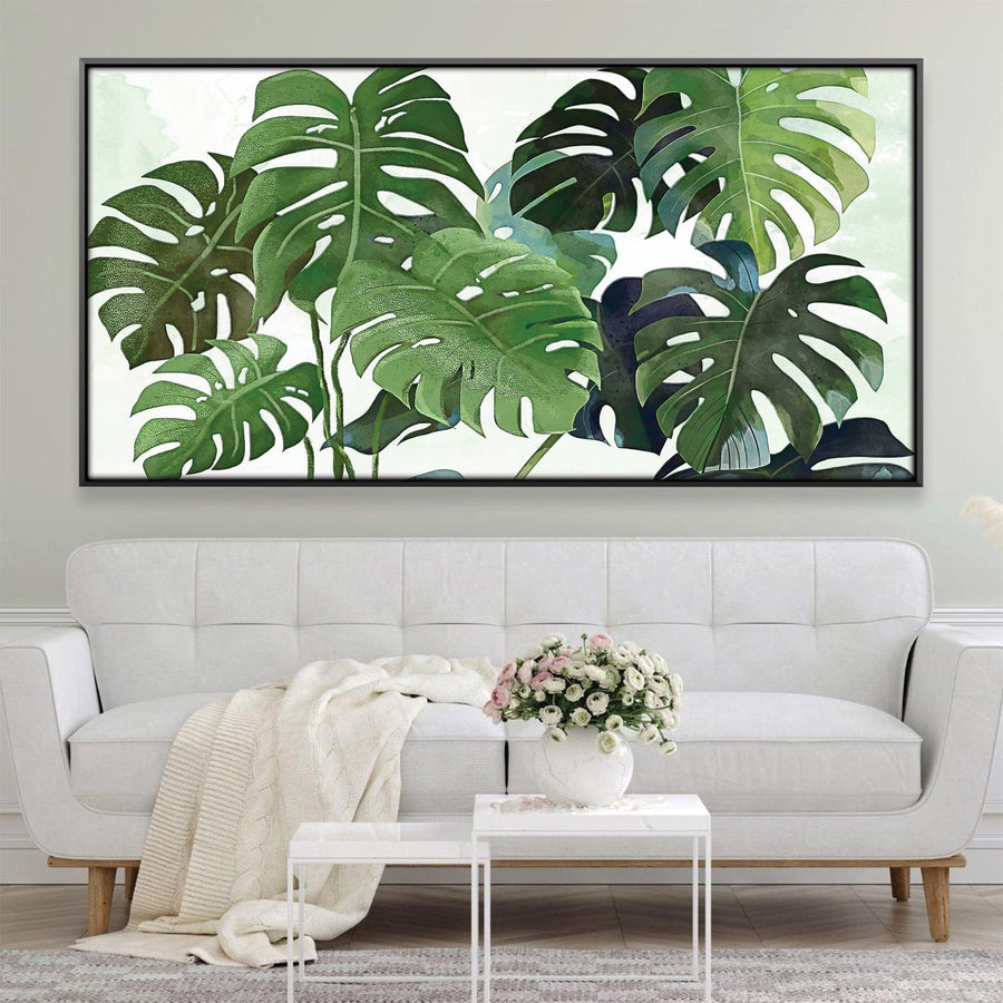 Botanical Abode Canvas Art Clock Canvas