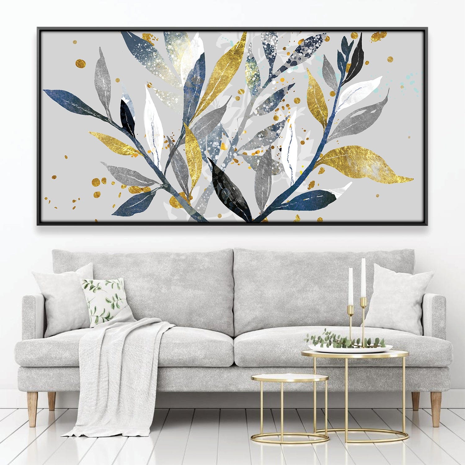 Botanical Bliss Canvas Art Clock Canvas