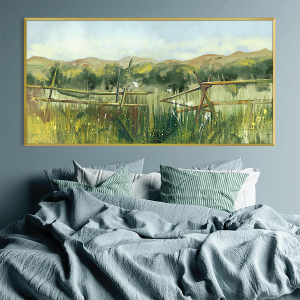 Boundless Field Canvas Art Clock Canvas