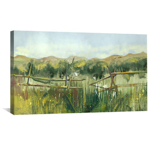 Boundless Field Canvas Art Clock Canvas