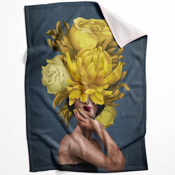 Bouquet Woman B Blanket Blanket 75 x 100cm Clock Canvas