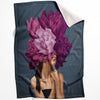 Bouquet Woman C Blanket Blanket 75 x 100cm Clock Canvas