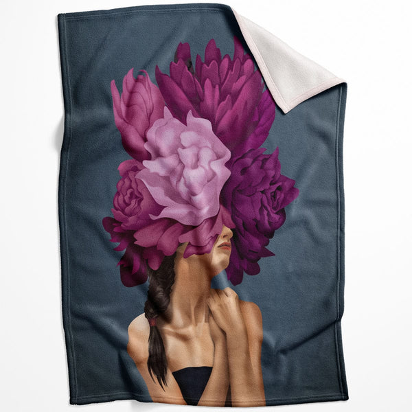 Bouquet Woman C Blanket Blanket 75 x 100cm Clock Canvas