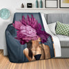 Bouquet Woman C Blanket Blanket Clock Canvas