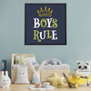 Boys Rule Canvas Art 12 x 12in / Canvas Clock Canvas