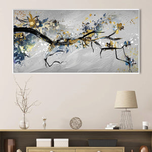 Branched in the Grey Canvas Art Clock Canvas