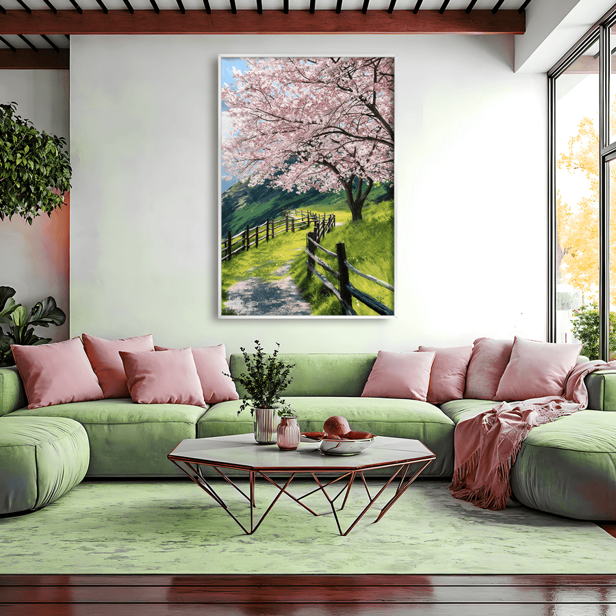 Breeze Through Bloomfields Canvas Art Clock Canvas