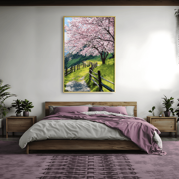 Breeze Through Bloomfields Canvas Art Clock Canvas