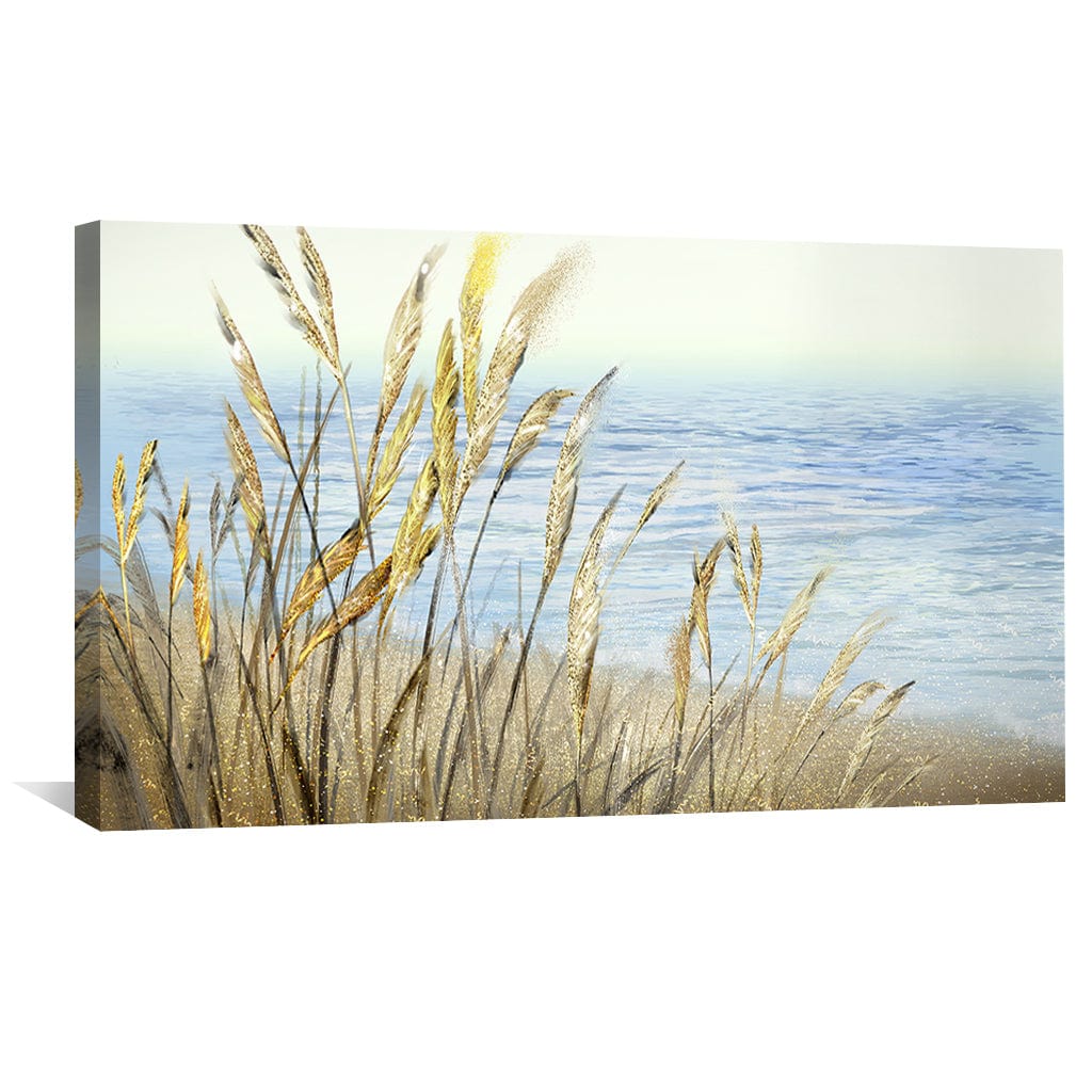 Breeze Through the Reeds Canvas Art Clock Canvas
