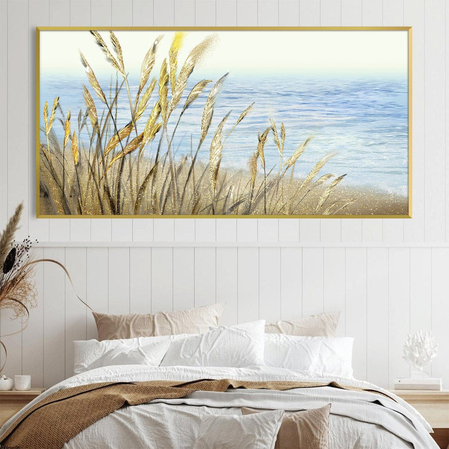 Breeze Through the Reeds Canvas Art Clock Canvas